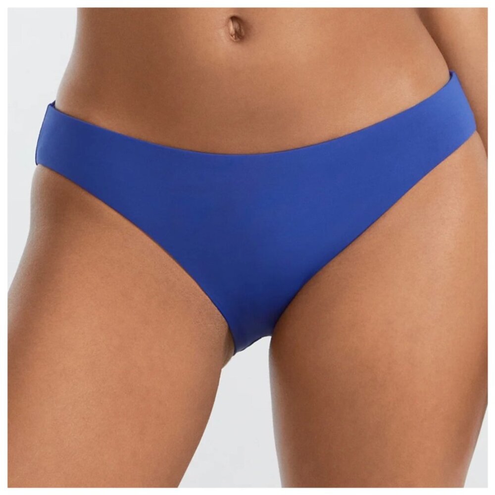 NWT Becca Adela Pant Women's Large Blue Ribbed Bikini Bottom, size Large
